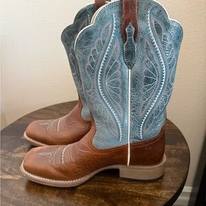 Ariat Brown & Teal Western Boots